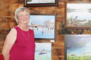Elaine Farragher has been known to do portraits but of late has been more of a landscape artist, many of which, she says, are inspired by outings on the K & P Trail. Photo/Craig Bakay
